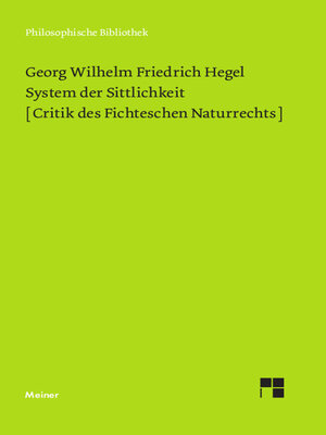 cover image of System der Sittlichkeit